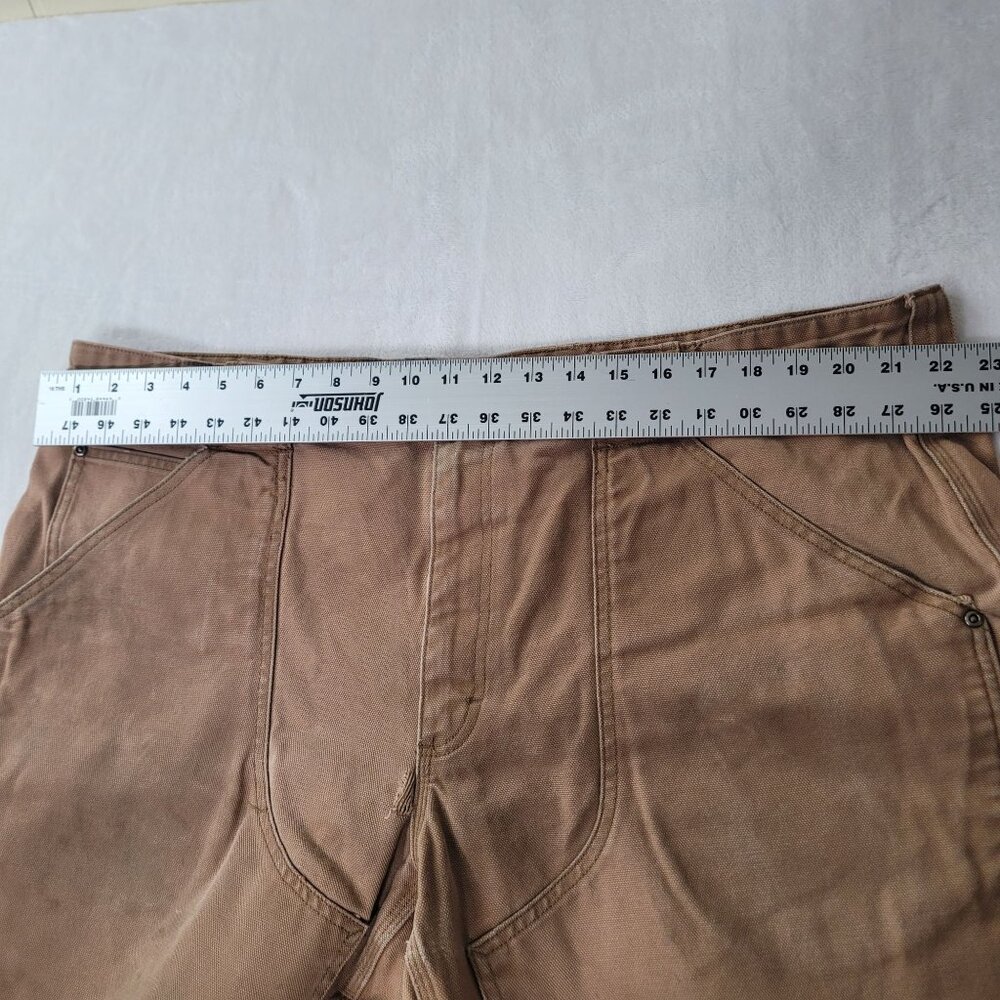 Duluth Trading Co Canvas Utility Double Knee Men's Brown Work Pants 44x30 - Picture 9 of 15